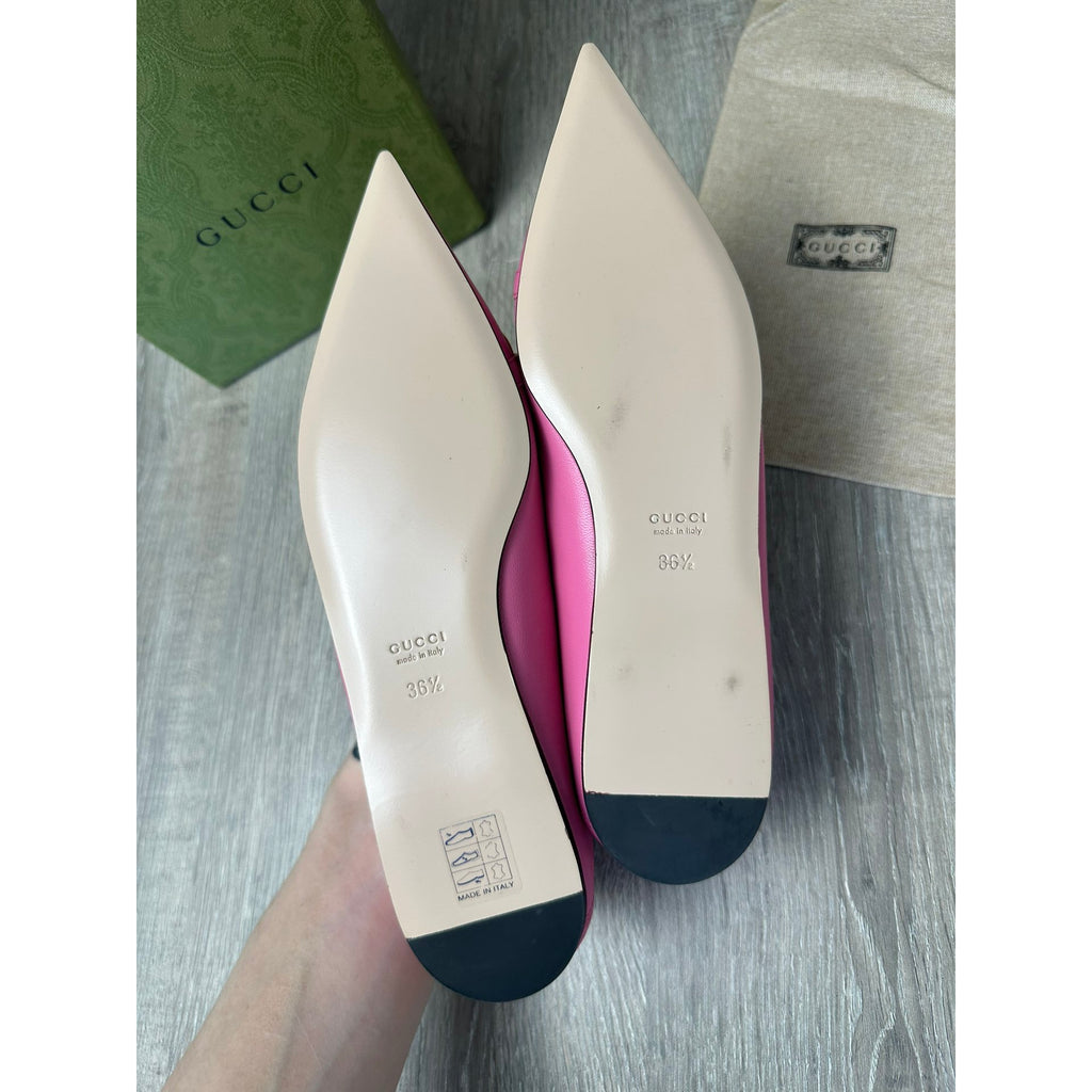 Gucci Sandales en cuir Rose 36.5