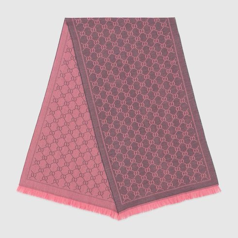 Gucci Echarpe en laine Rose