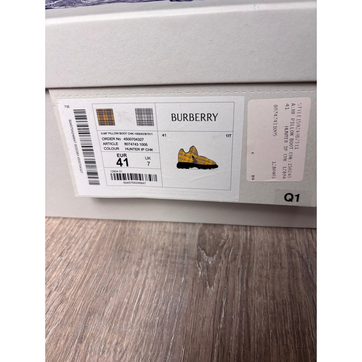 Burberry Bottes fourrées en cuir Jaune 41