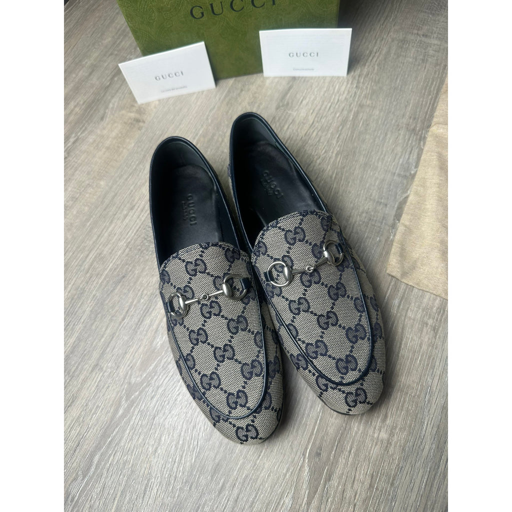 Gucci Mocassins en cuir Jordaan Marron 36.5