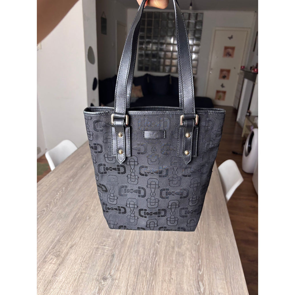 Gucci Sac à main en toile Noir Largeur 18 cm, Hauteur 24 cm, Profondeur 12 cm