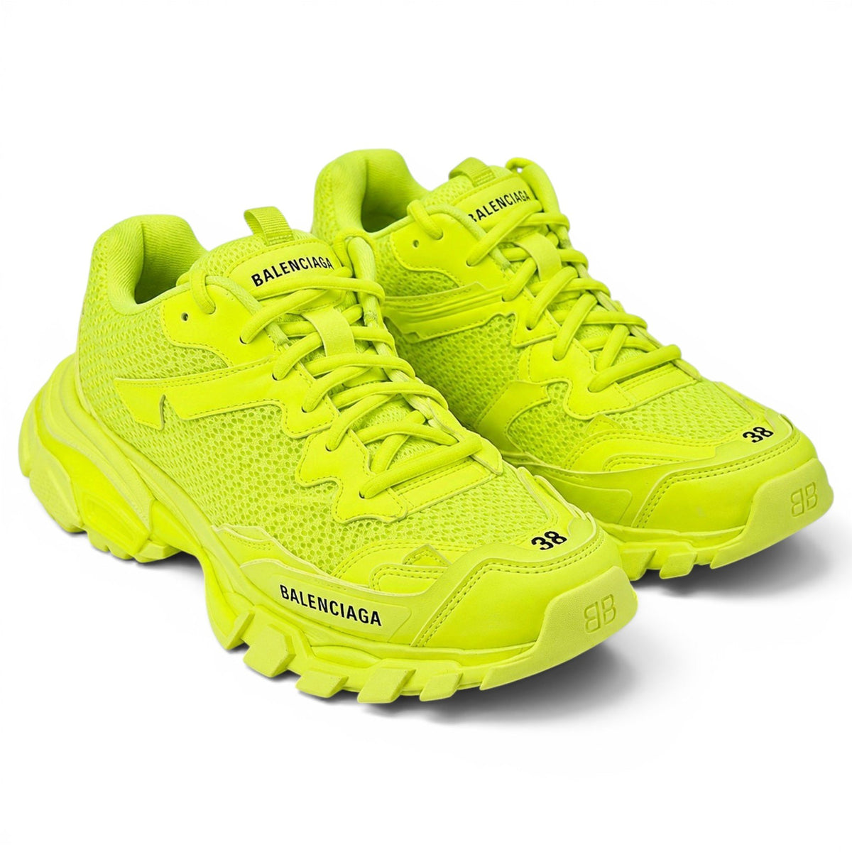 Balenciaga Baskets en cuir Track Jaune 38