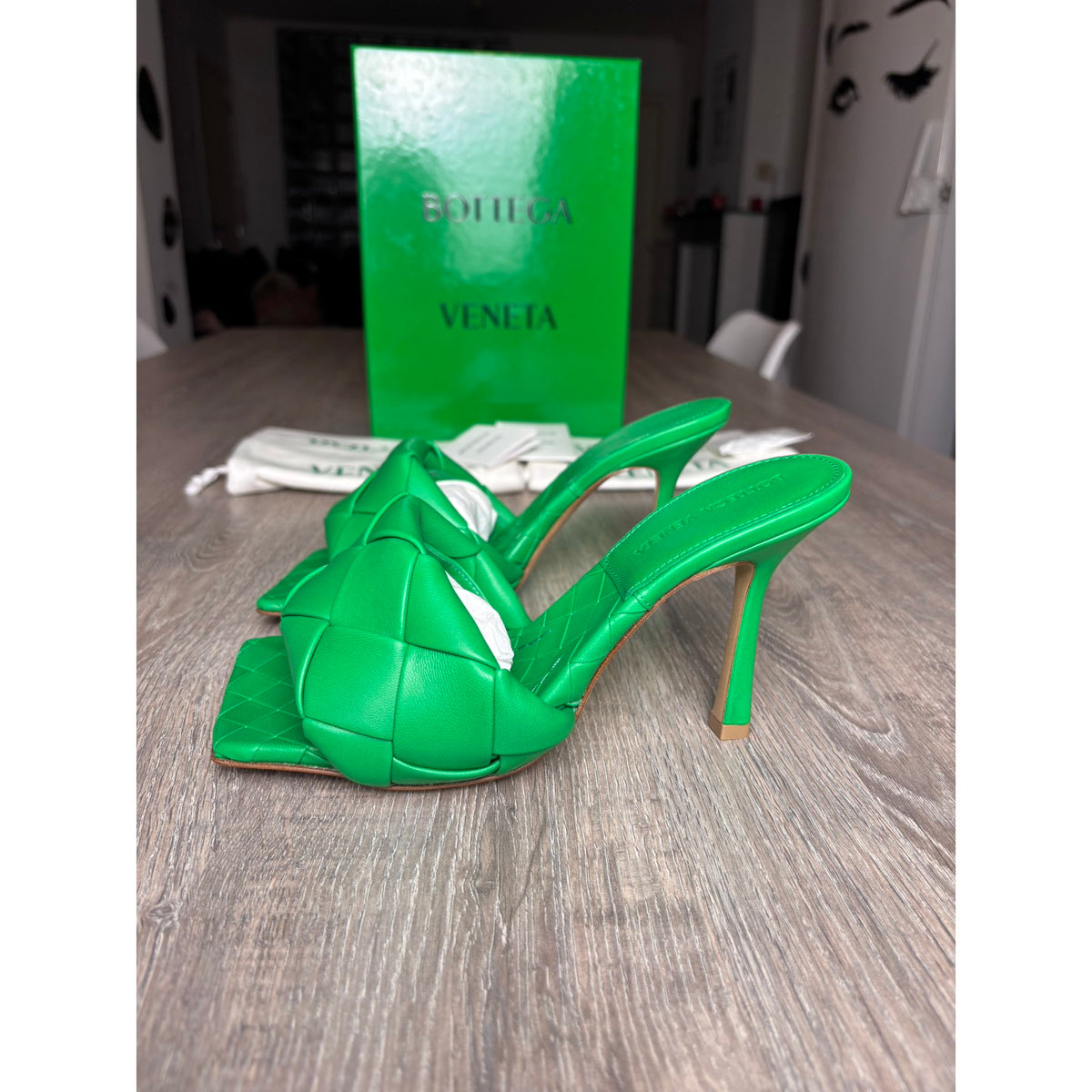 Bottega Veneta Sandales en cuir Lido Vert 37