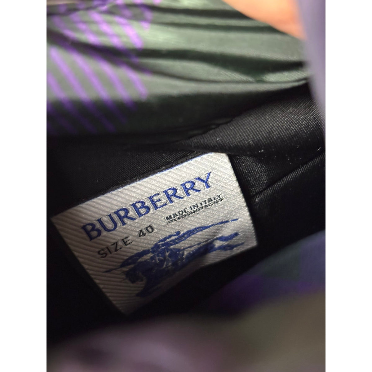 Burberry Bottes fourrées en cuir Violet 40
