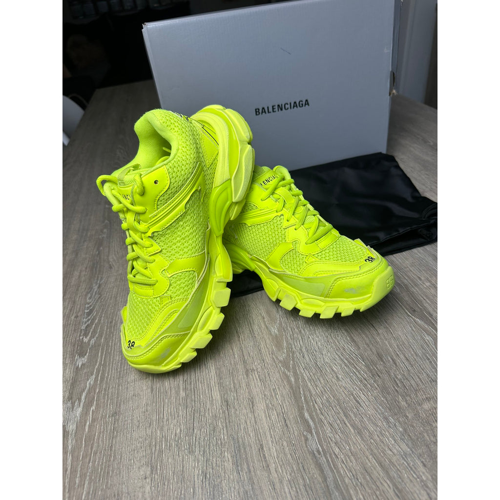 Balenciaga Baskets en cuir Track Jaune 38