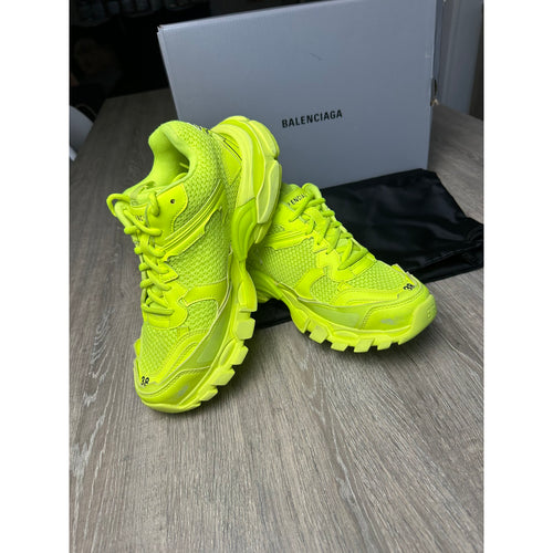 Balenciaga Baskets en cuir Track Jaune 38