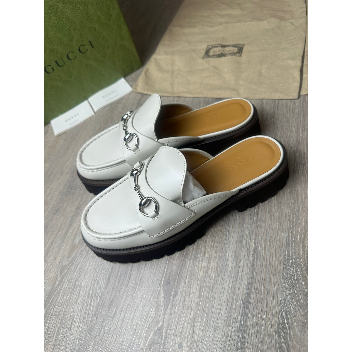 Gucci Mocassins en cuir Princetown Blanc 40.5
