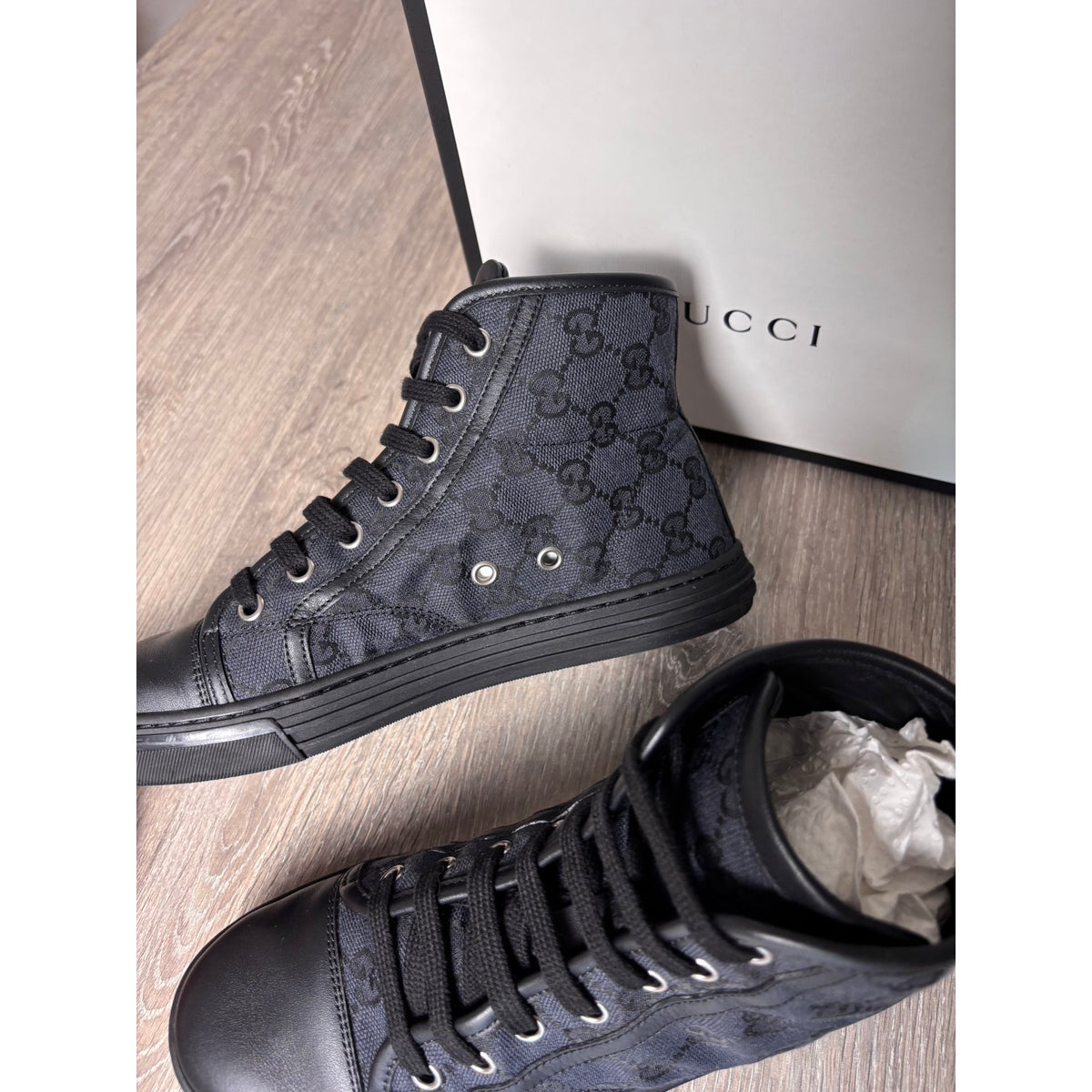 Gucci Baskets en toile Noir 35.5