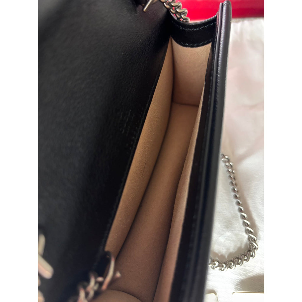 Gucci Sac bandoulière en cuir Dionysus Super Mini Bleu Largeur 16.5 cm, Hauteur 10 cm, Profondeur 4 cm
