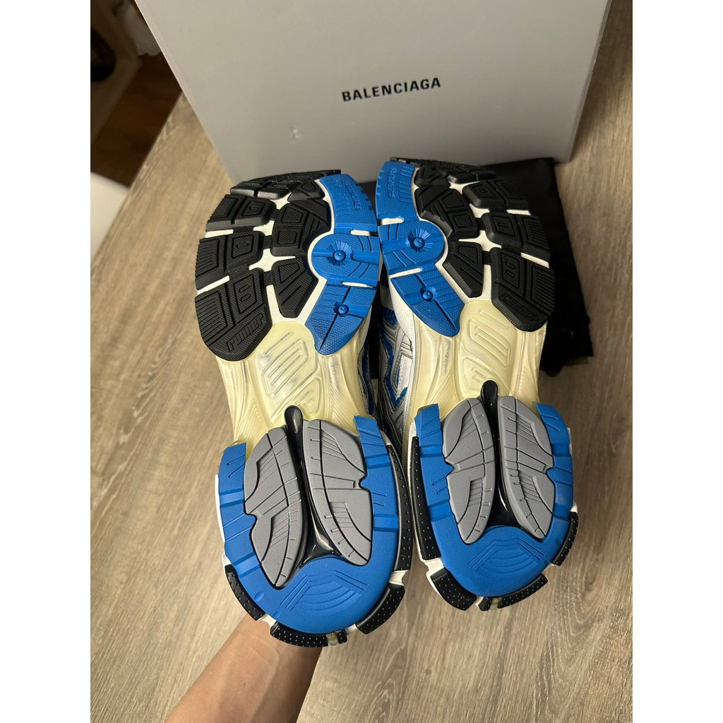 Balenciaga Baskets en cuir Runner Bleu 44