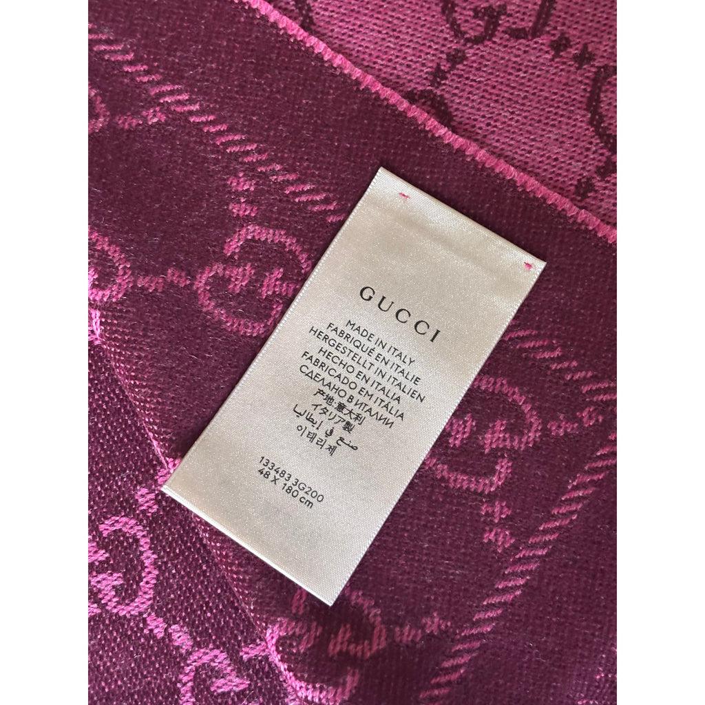 Gucci Echarpe en laine Rose