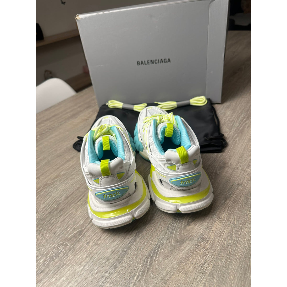 Balenciaga Baskets en cuir Track Blanc 40