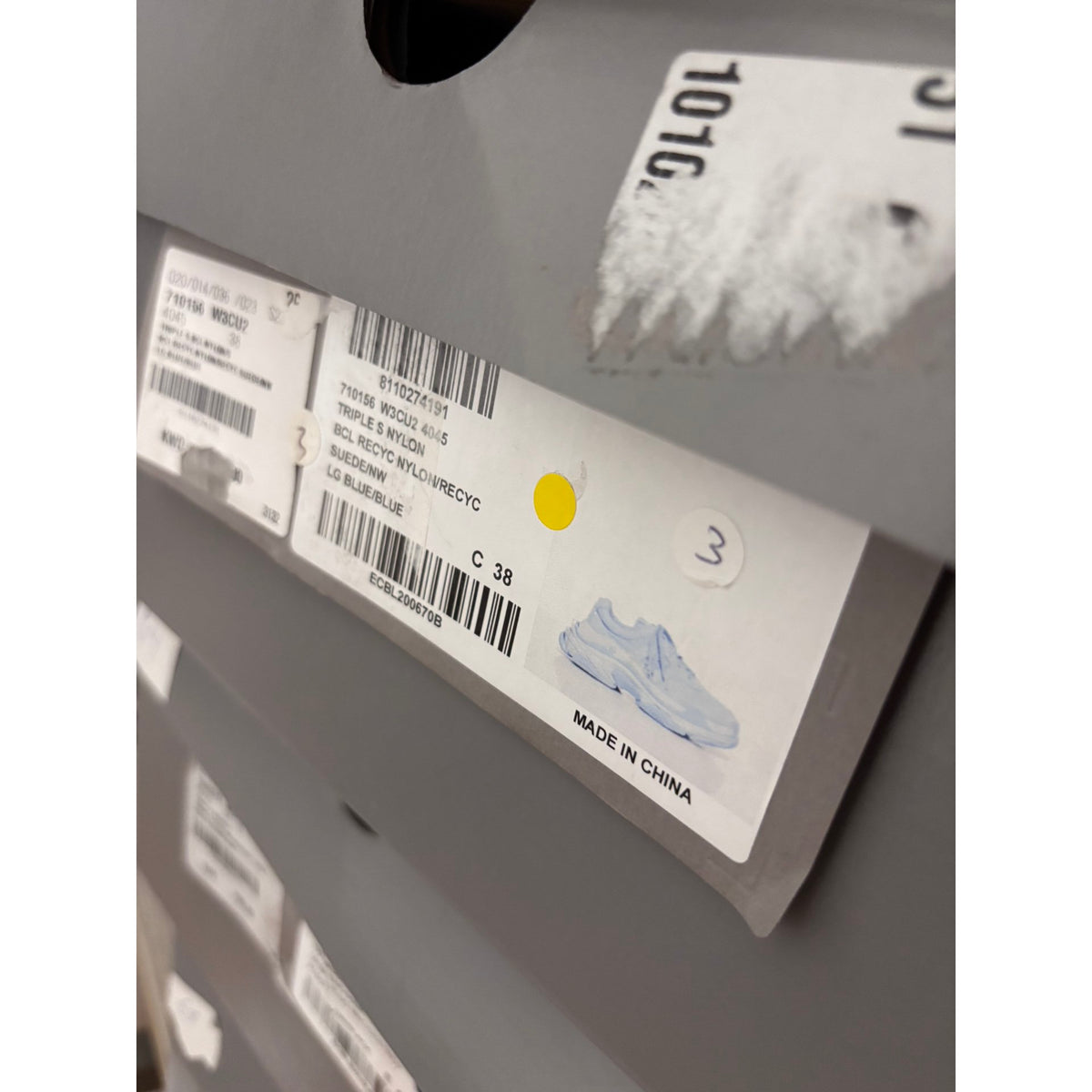 Balenciaga Baskets en toile Triple S Bleu 38