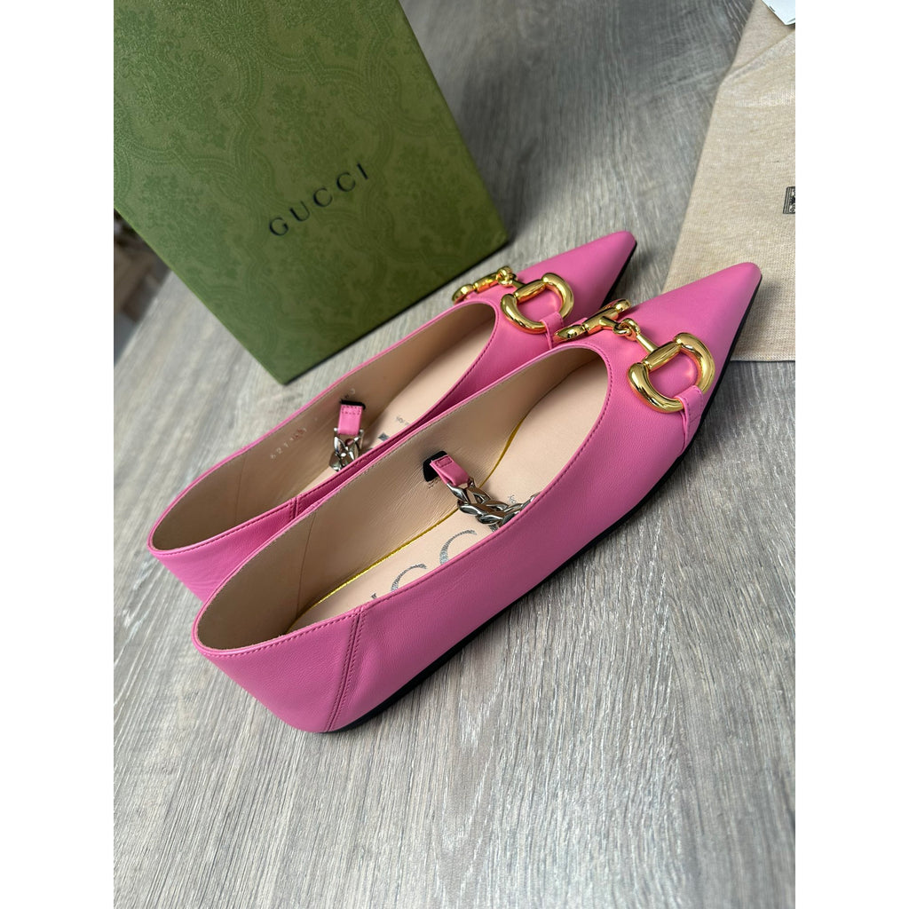 Gucci Sandales en cuir Rose 36.5