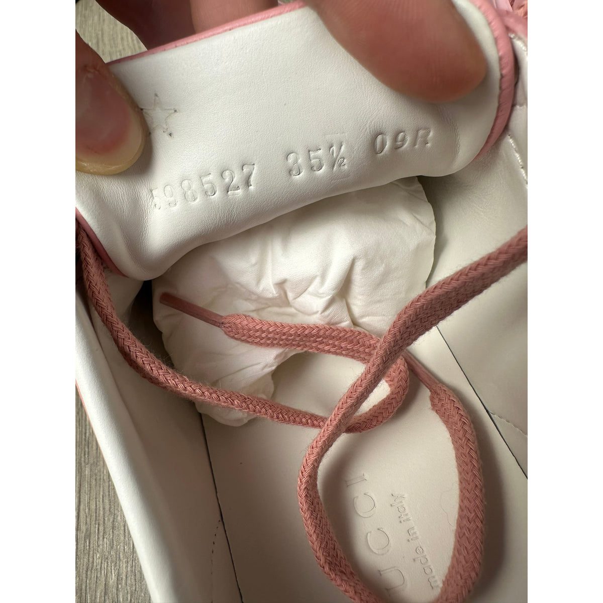 Gucci Baskets en cuir Rose 35.5