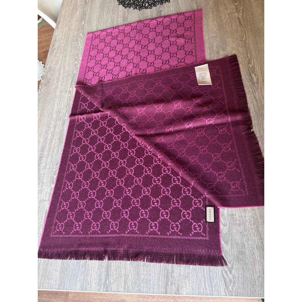 Gucci Echarpe en laine Rose