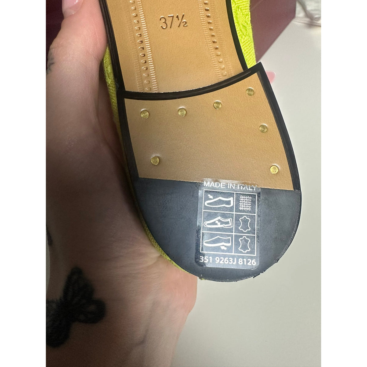 Gucci Mocassins en toile Jordaan Vert 37.5