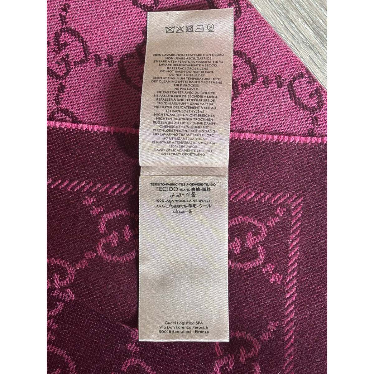 Gucci Echarpe en laine Rose