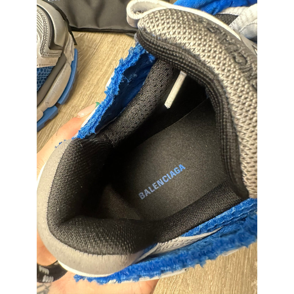 Balenciaga Baskets en cuir Runner Bleu 44