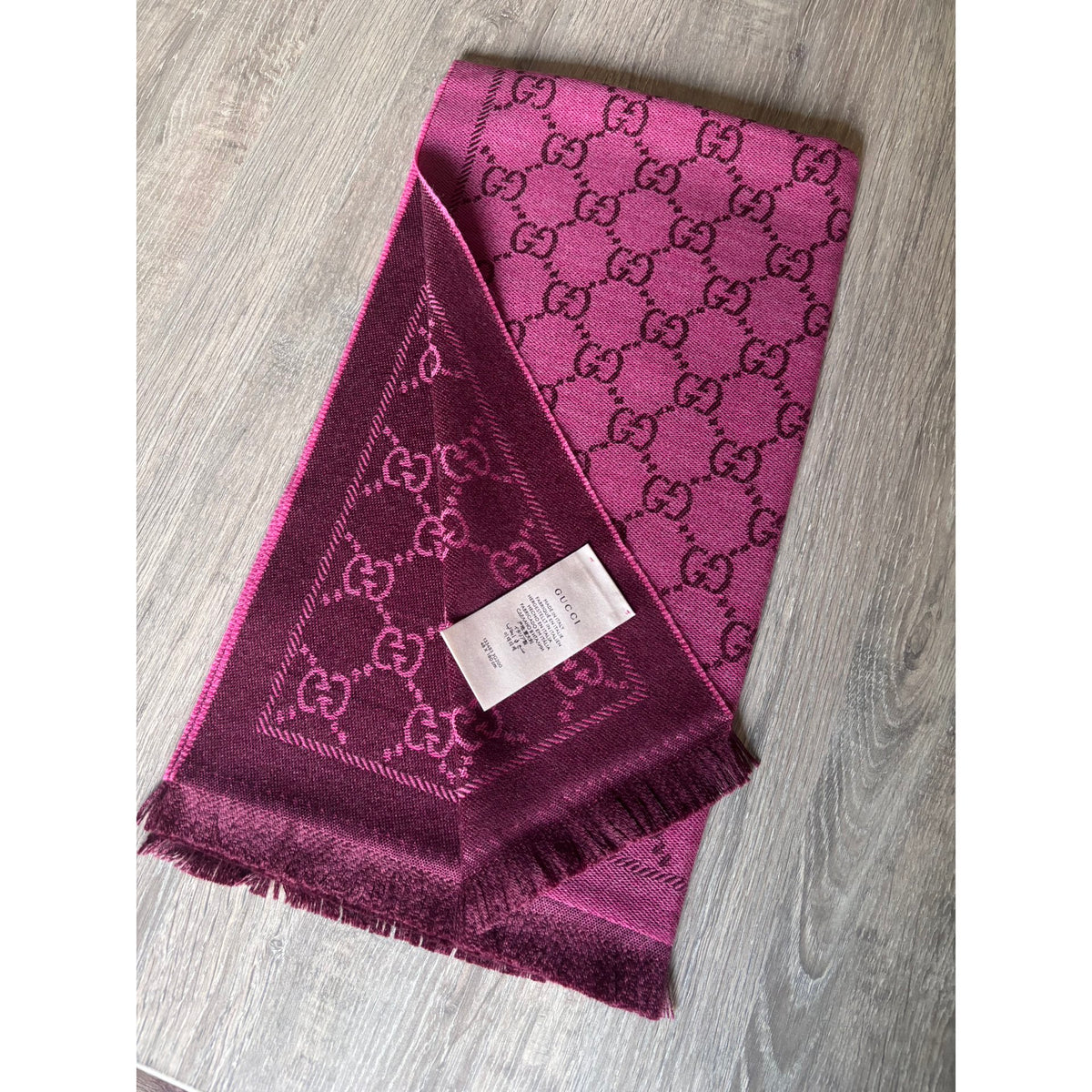 Gucci Echarpe en laine Rose