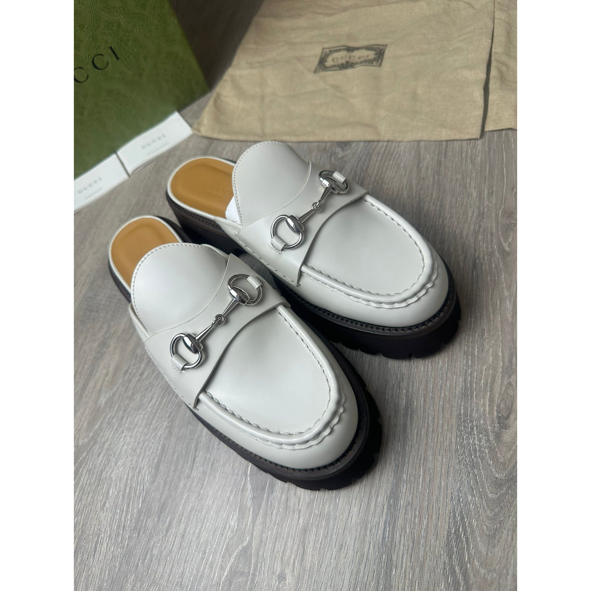 Gucci Mocassins en cuir Princetown Blanc 40.5