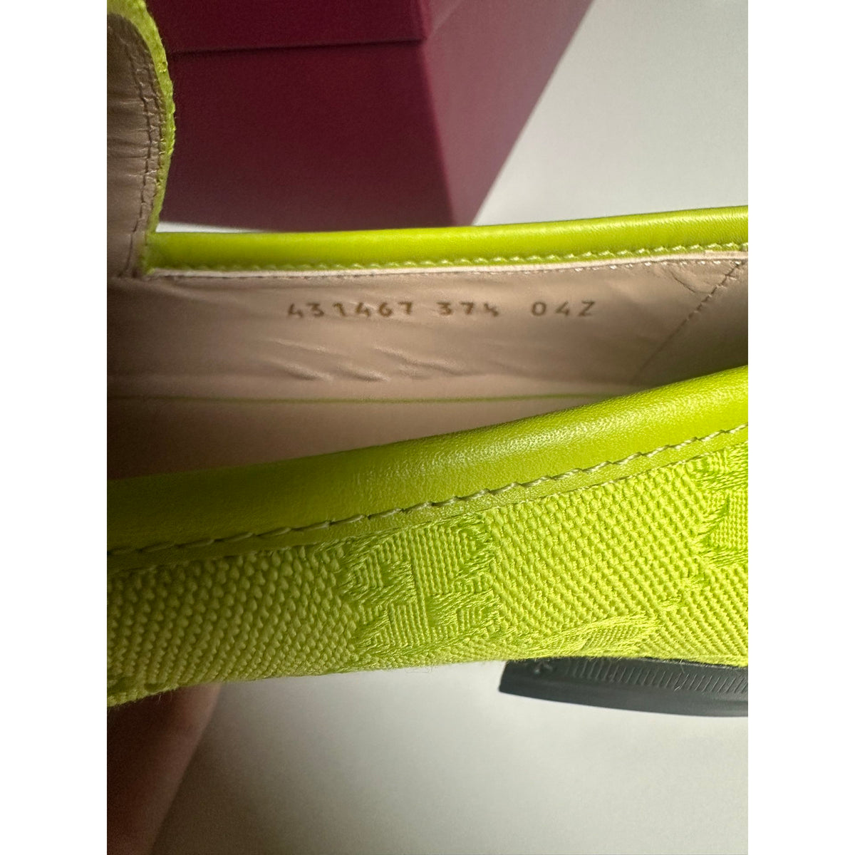 Gucci Mocassins en toile Jordaan Vert 37.5