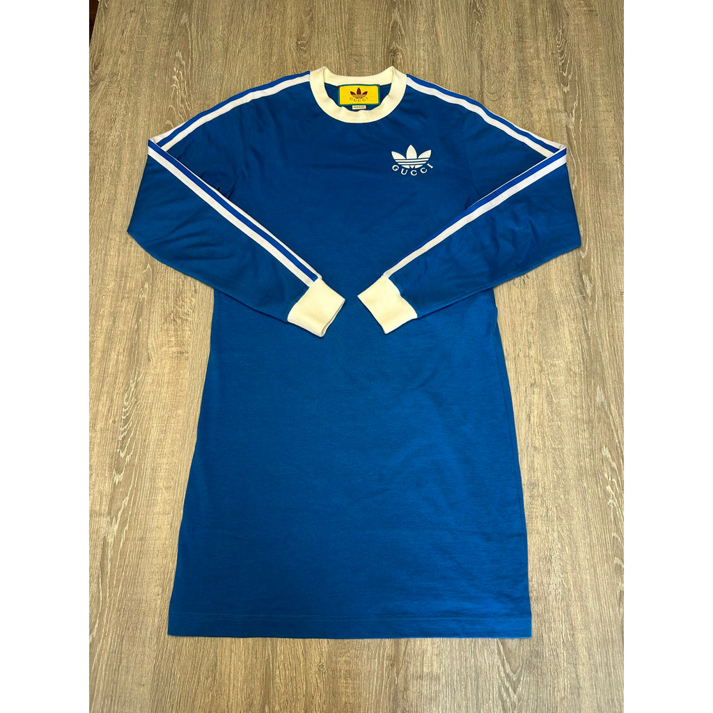 Gucci X Adidas Robe mi-longue Bleu XXS
