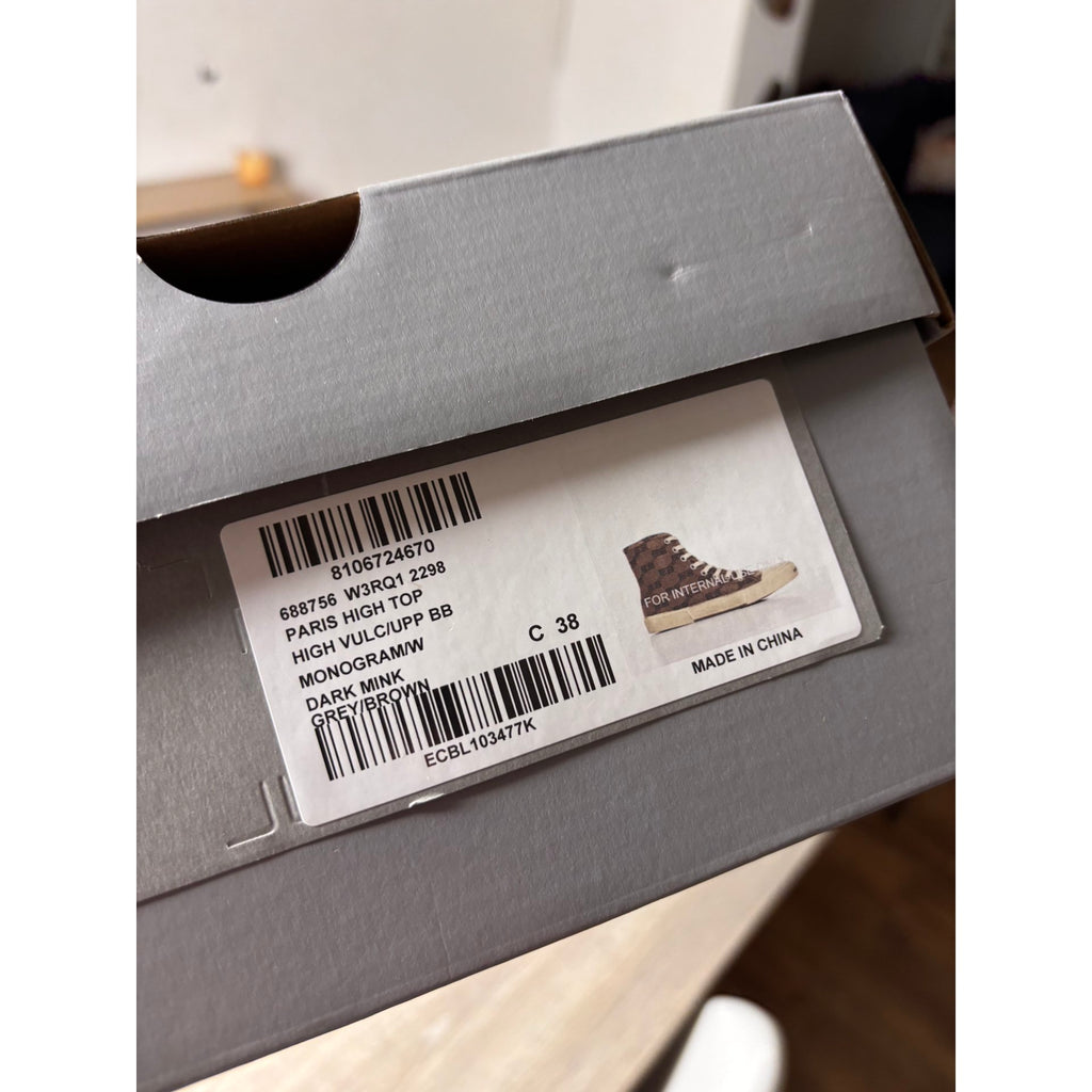 Balenciaga Baskets en toile Paris Marron 38