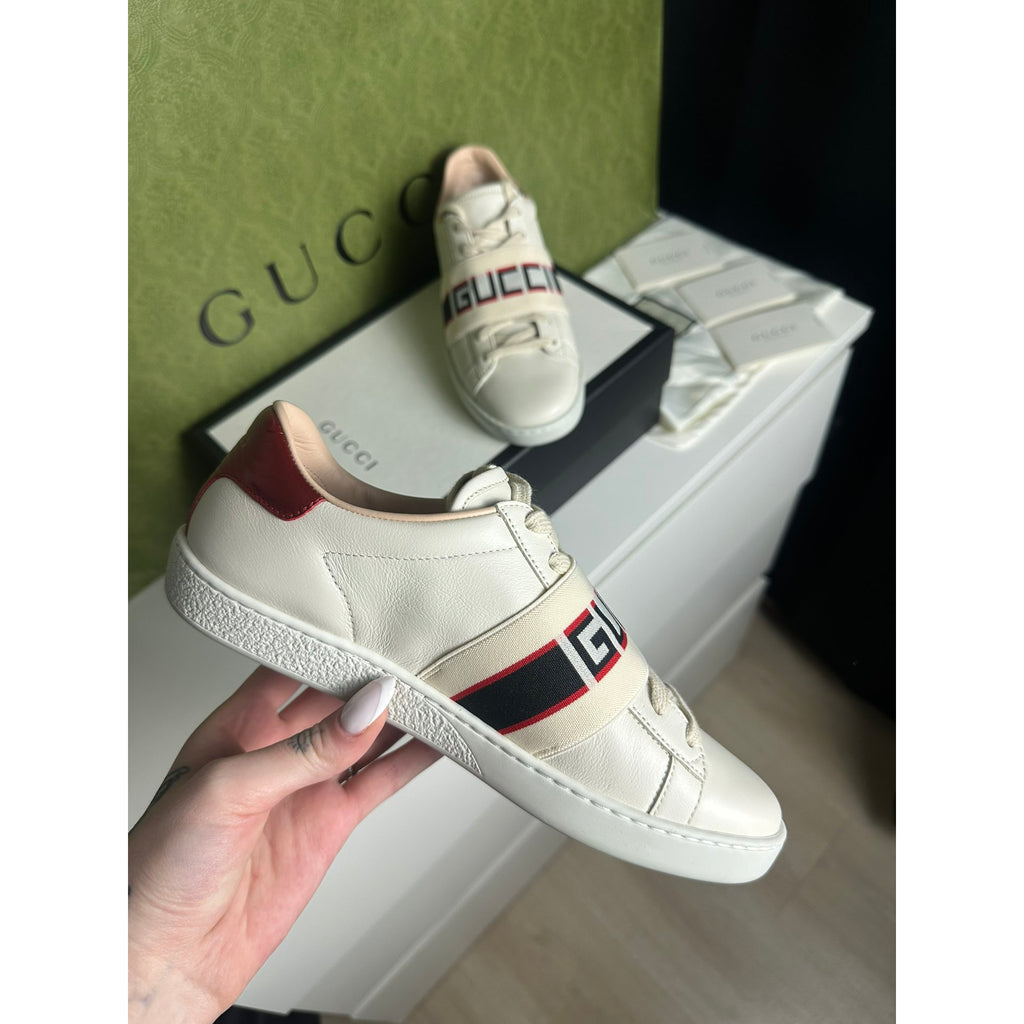 Gucci Baskets en cuir Ace Blanc 36.5