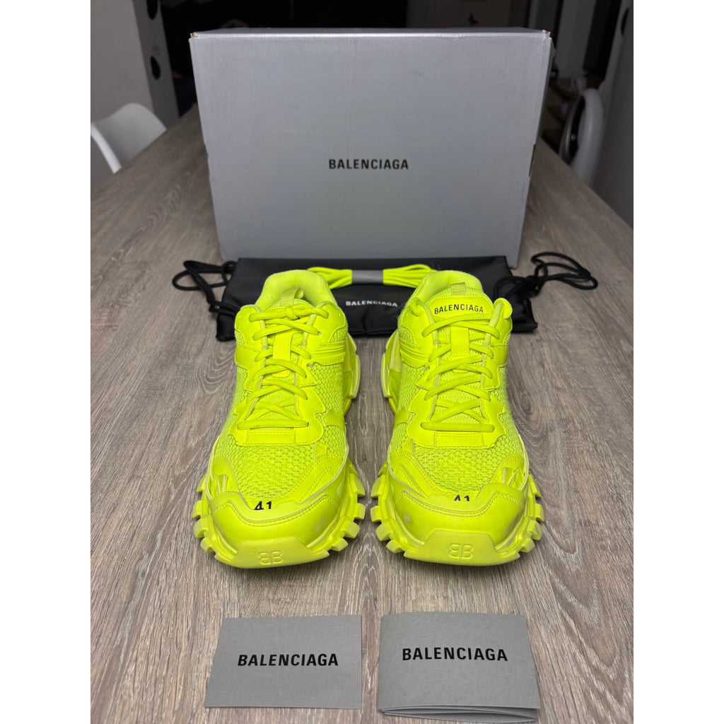 Balenciaga Baskets en cuir Track Jaune 41