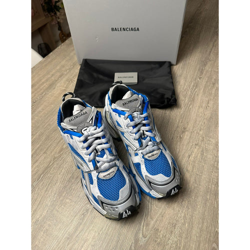 Balenciaga Baskets en cuir Runner Bleu 44