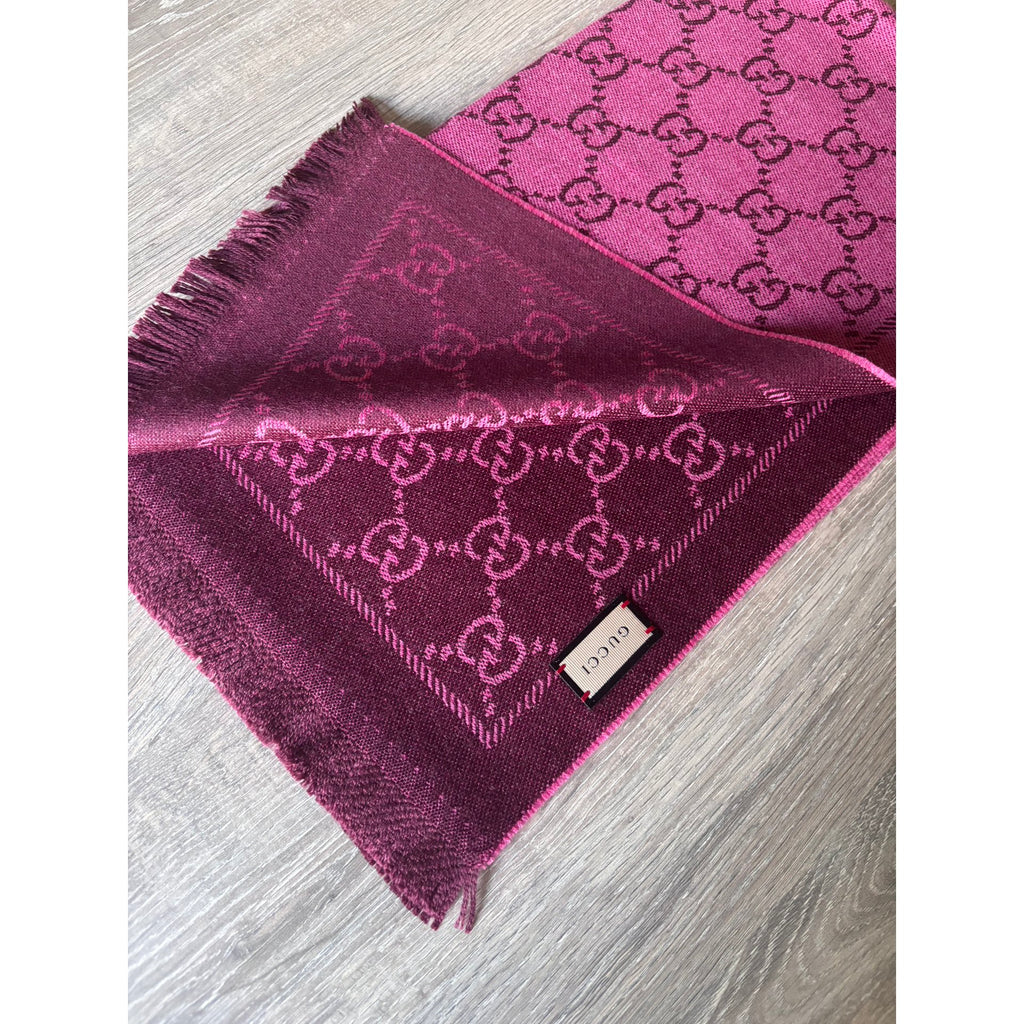 Gucci Echarpe en laine Rose