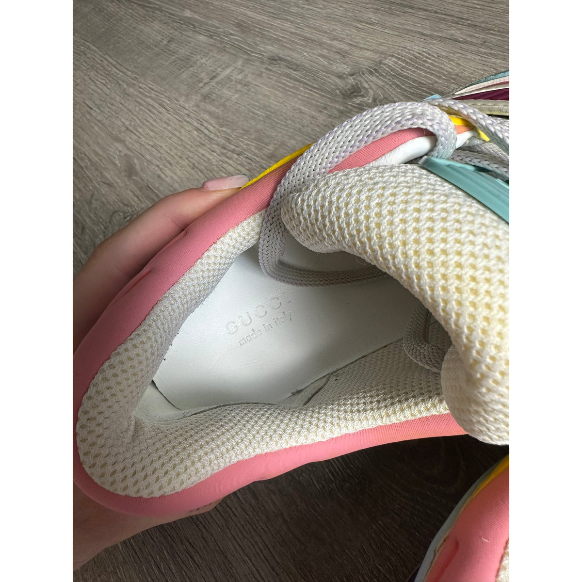 Gucci Baskets en cuir Screener Rose 39.5