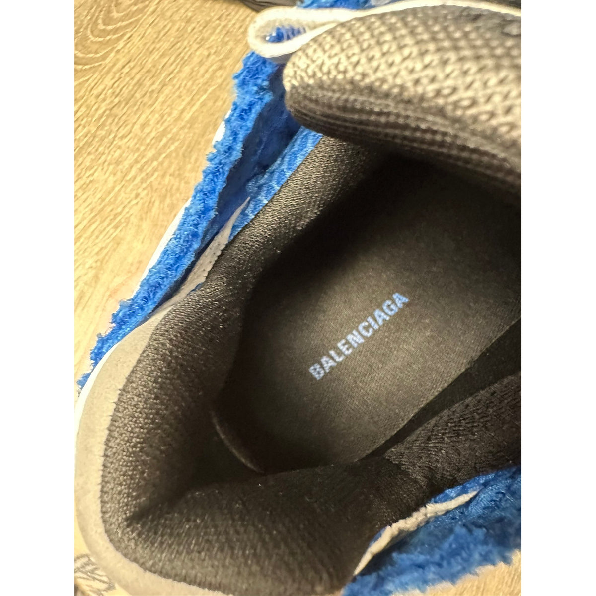 Balenciaga Baskets en cuir Runner Bleu 44