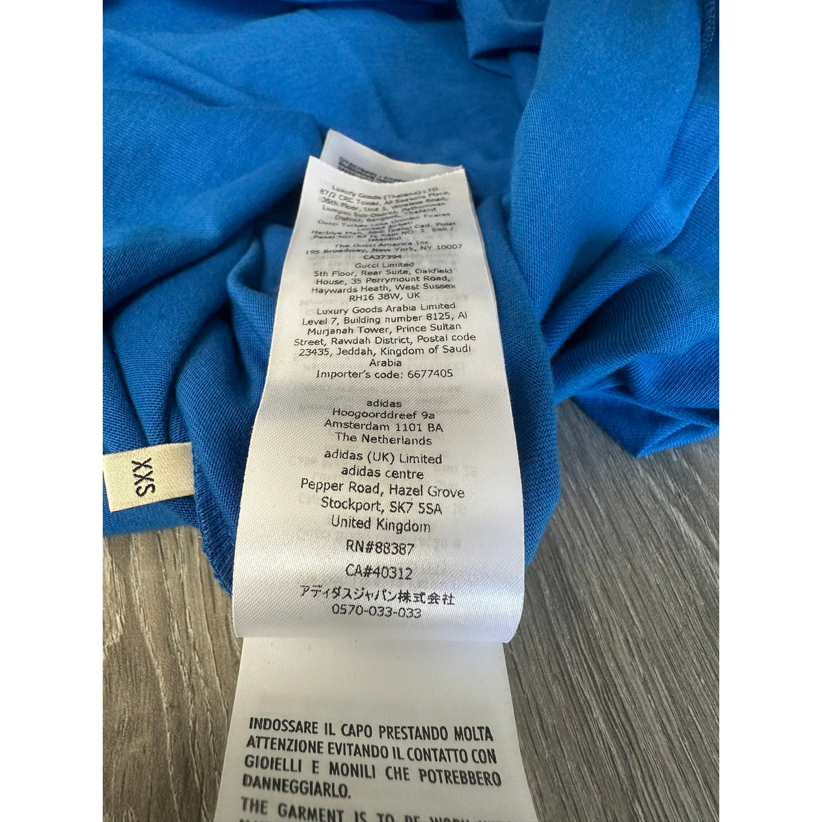 Gucci X Adidas Robe mi-longue Bleu XXS