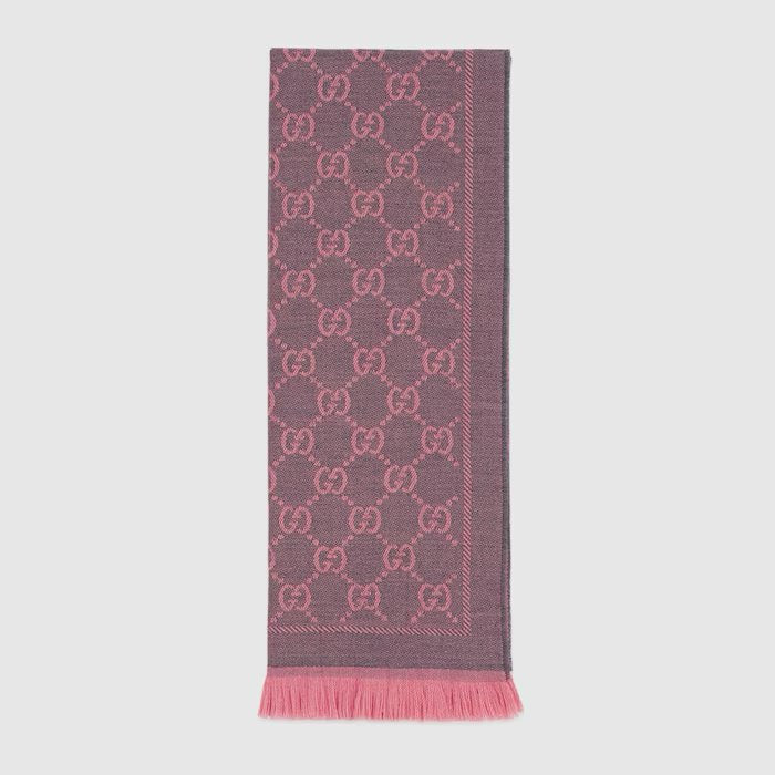 Gucci Echarpe en laine Rose