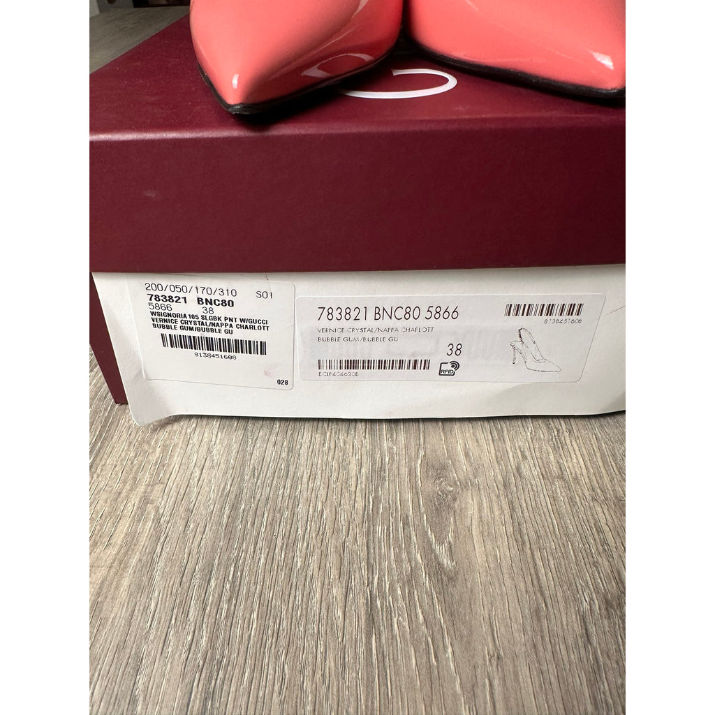 Gucci Escarpins en cuir verni Gucci Signoria Rose 38