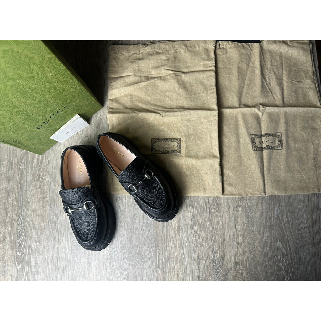 Gucci Mocassins en cuir Jordaan Noir 36.5