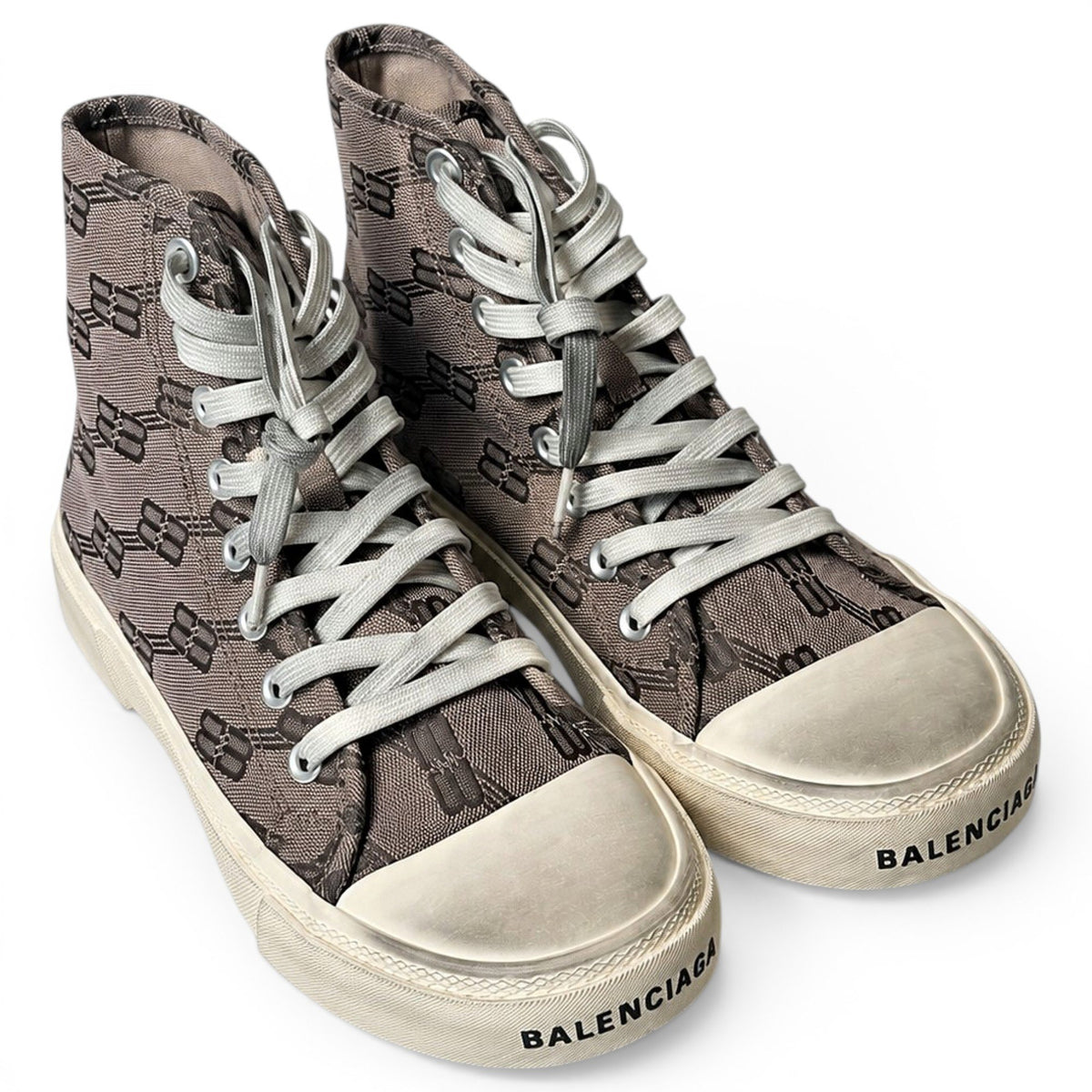 Balenciaga Baskets en toile Marron 38