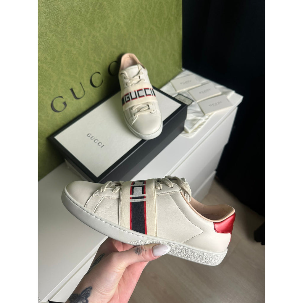 Gucci Baskets en cuir Ace Blanc 36.5