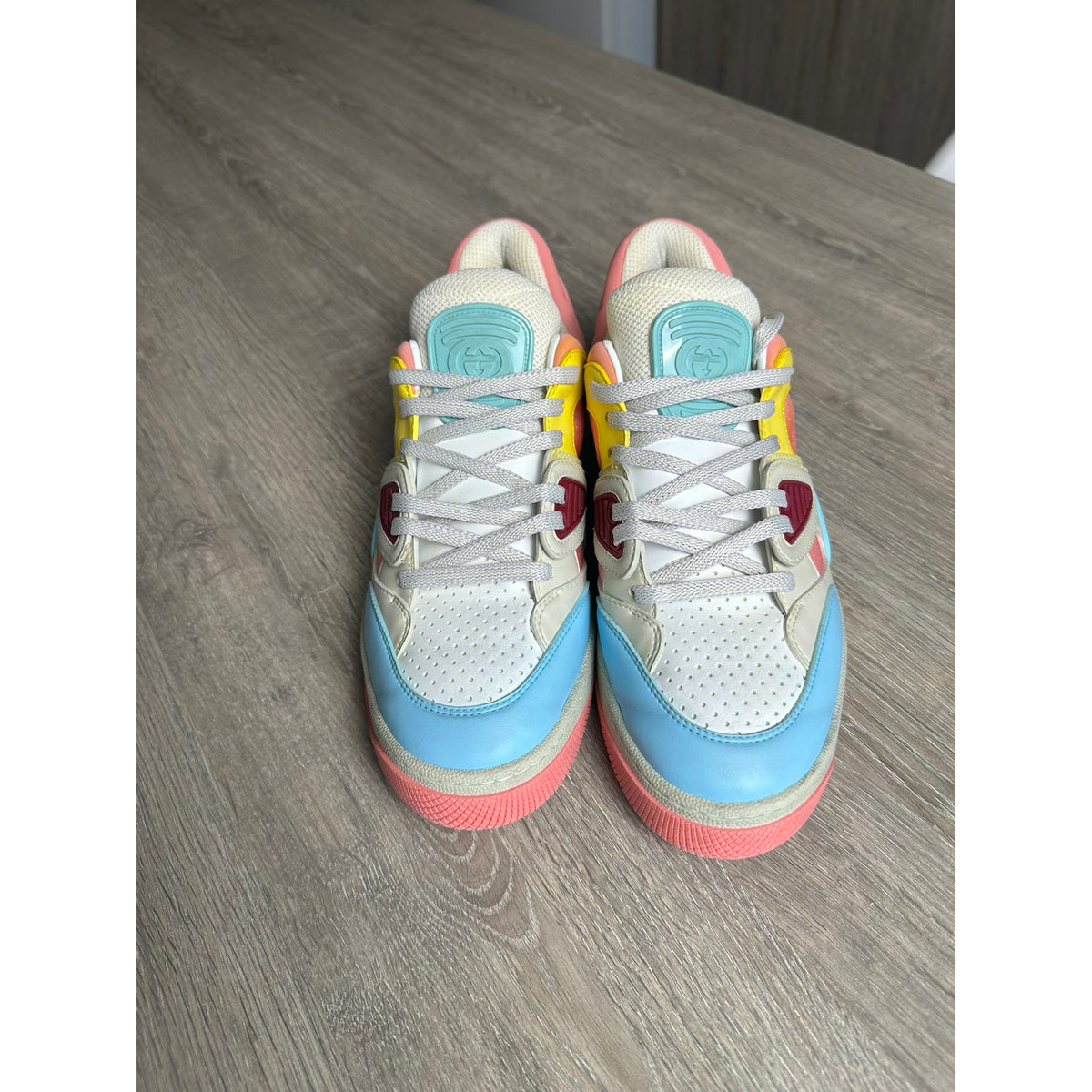 Gucci Baskets en cuir Screener Rose 39.5