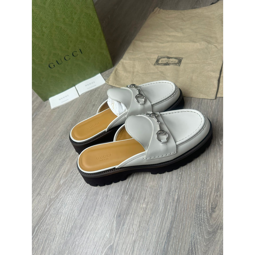 Gucci Mocassins en cuir Princetown Blanc 40.5
