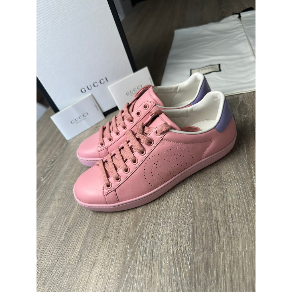 Gucci Baskets en cuir Rose 35.5