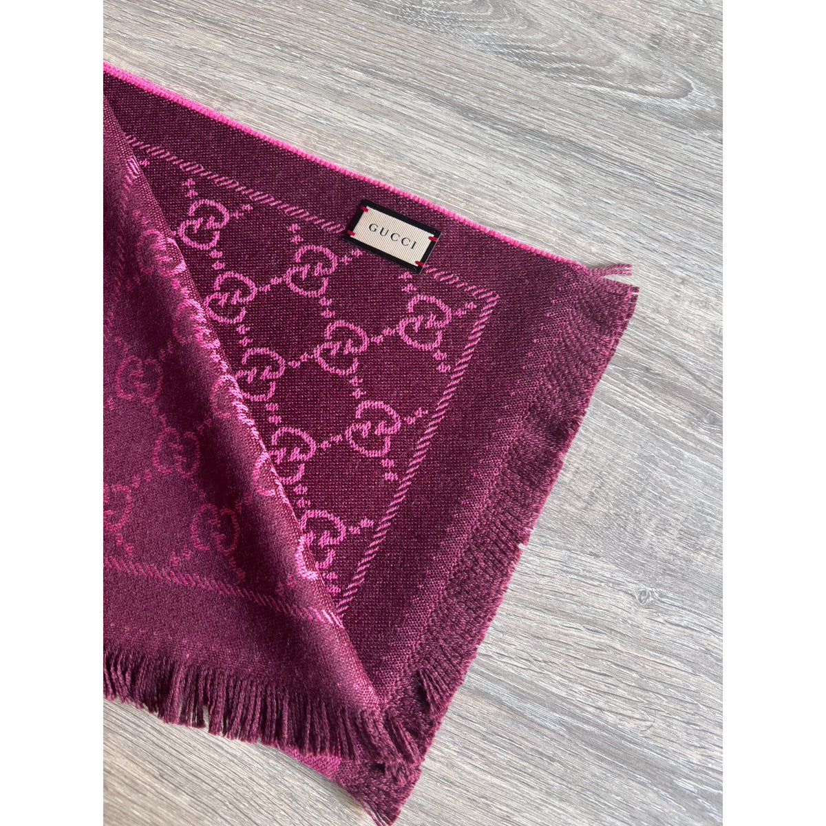 Gucci Echarpe en laine Rose