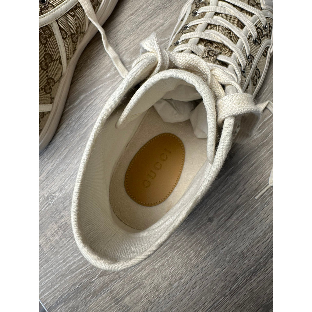 Gucci Baskets montantes en toile Marron 7.5
