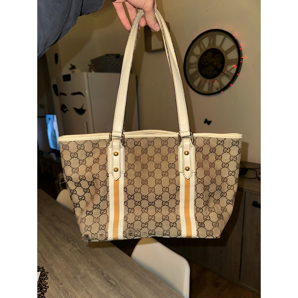 Gucci Sac à main en toile Joy Marron Largeur 32 cm, Hauteur 26 cm, Profondeur 16 cm