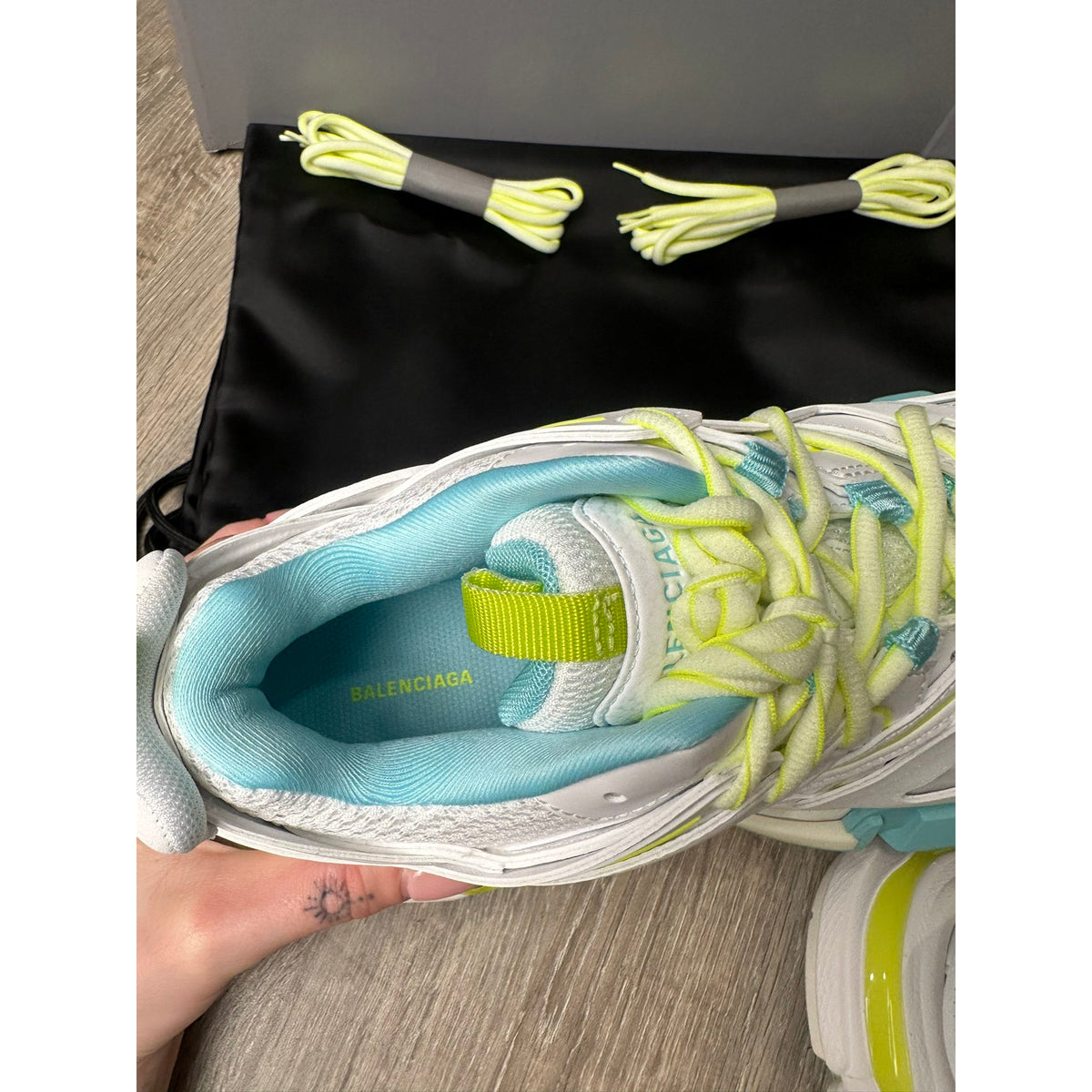 Balenciaga Baskets en cuir Track Blanc 40