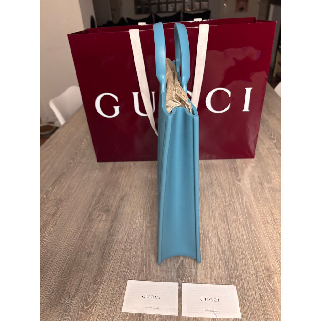 Gucci Cabas Bleu Largeur 33 cm, Hauteur 32 cm, Profondeur 8 cm