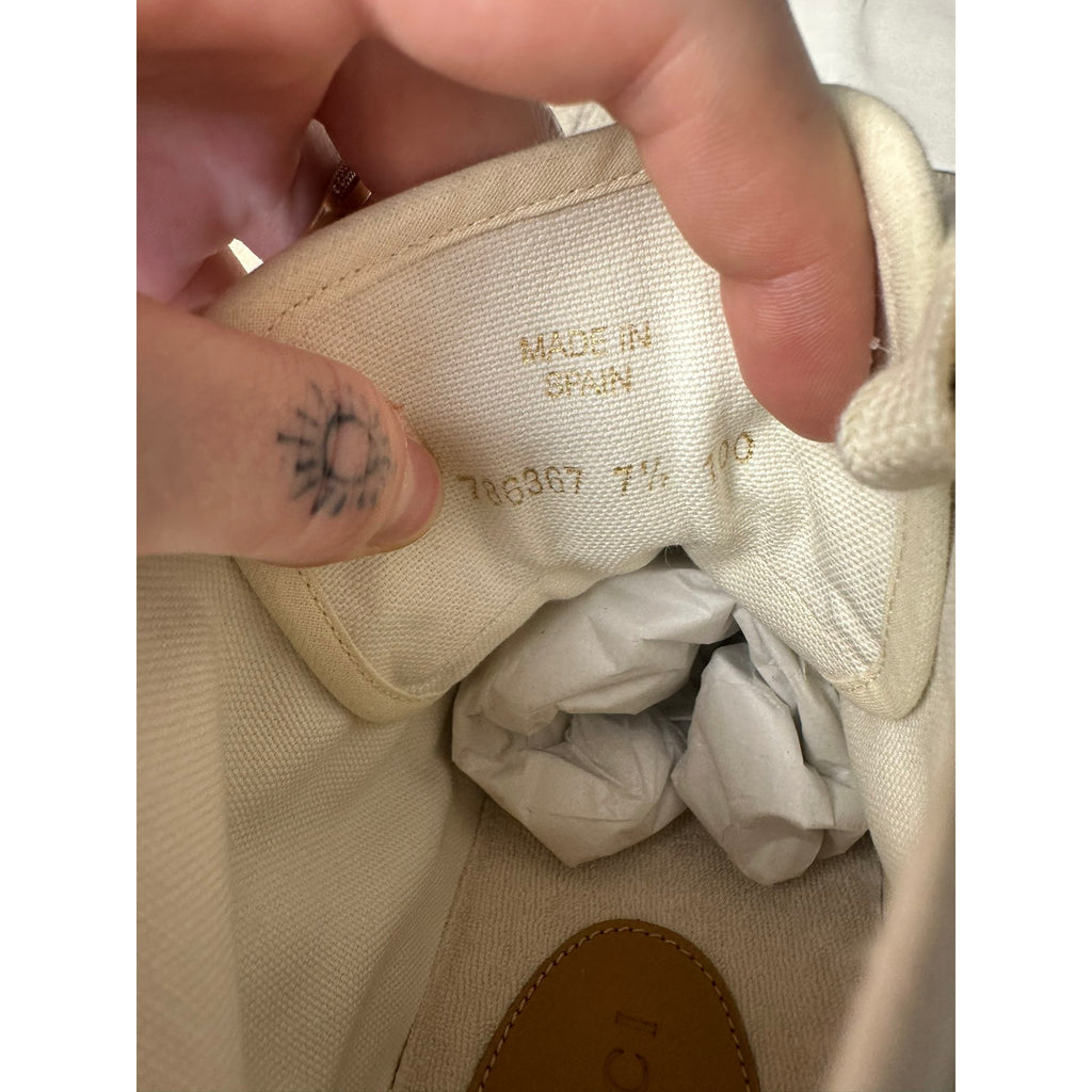 Gucci Baskets montantes en toile Marron 7.5