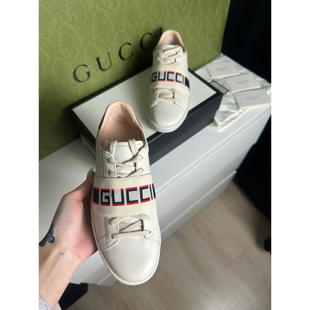 Gucci Baskets en cuir Ace Blanc 36.5